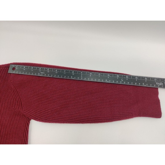 Lillusory Womens Cardigan Sweater Burgundy Button Front Ribbed Knit Small‎ - Picture 7 of 11